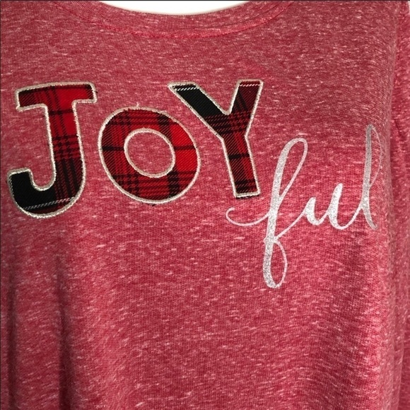 Style & Co pink long sleeve Joyful tee, NWT 2X - Picture 5 of 8